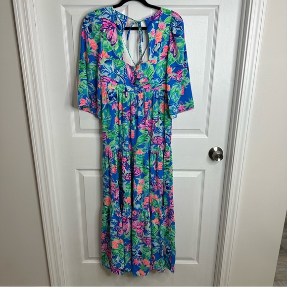 LILLY PULITZER Rease Maxi Dress Pundy Blue isle be back NWT size 2 resort wear - Picture 5 of 7